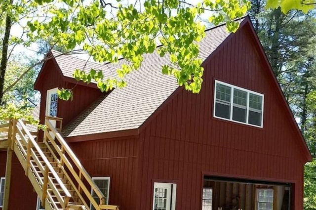 garage idea with loft and exterior access