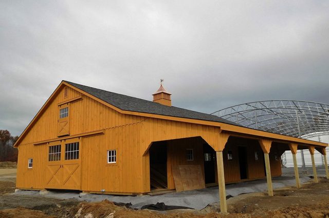 Orange Stain Horse Barn