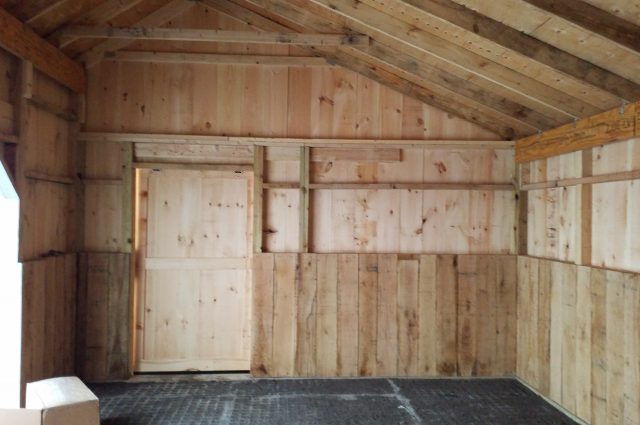 wood barn interior
