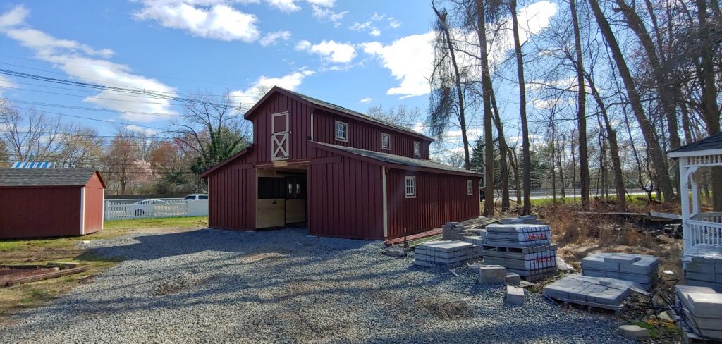 Two story horse barn with loft