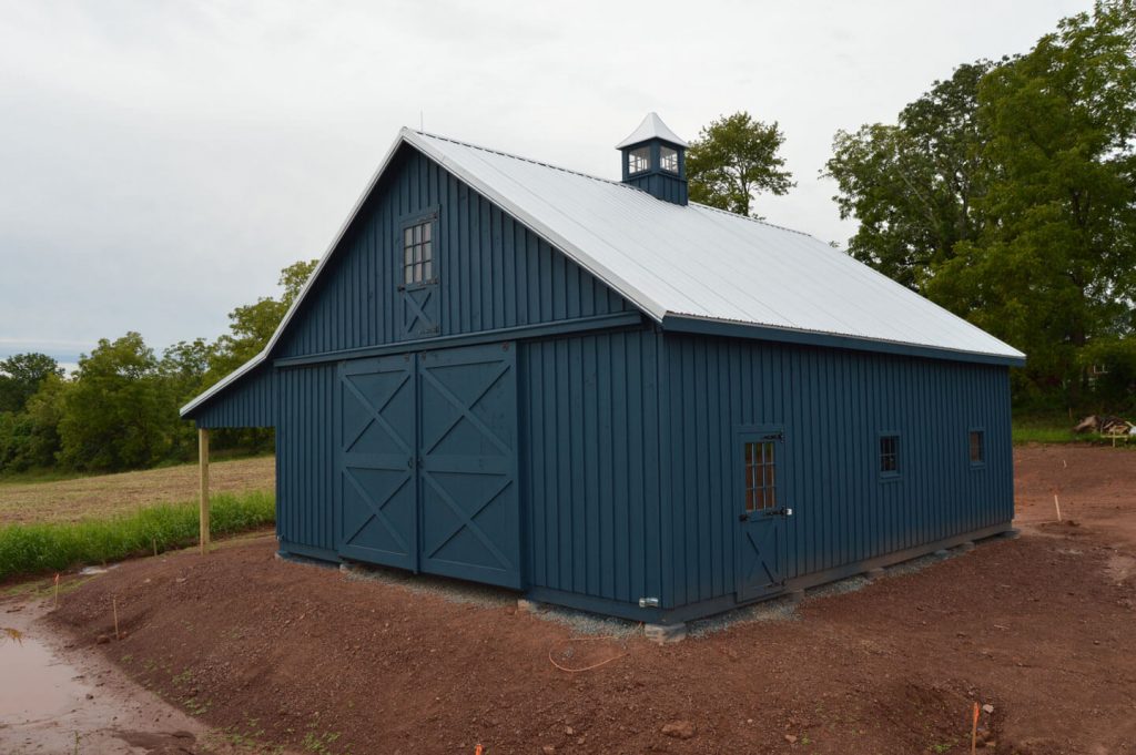 Blue high country barn in NJ