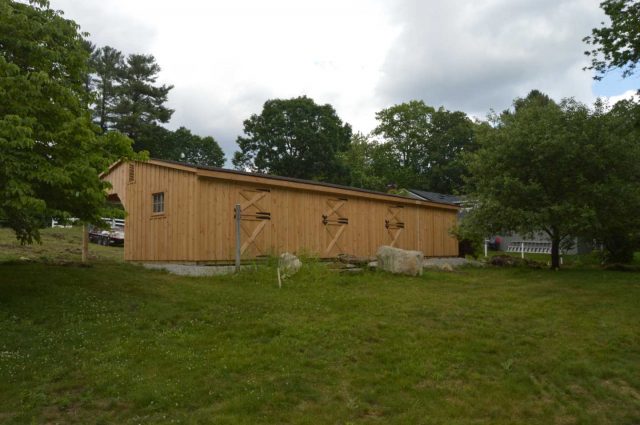 natural wood barn