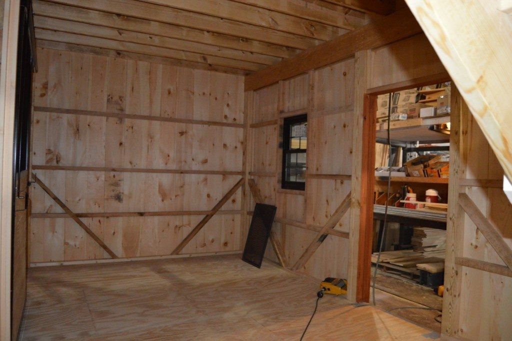 Inside workshop barn loft