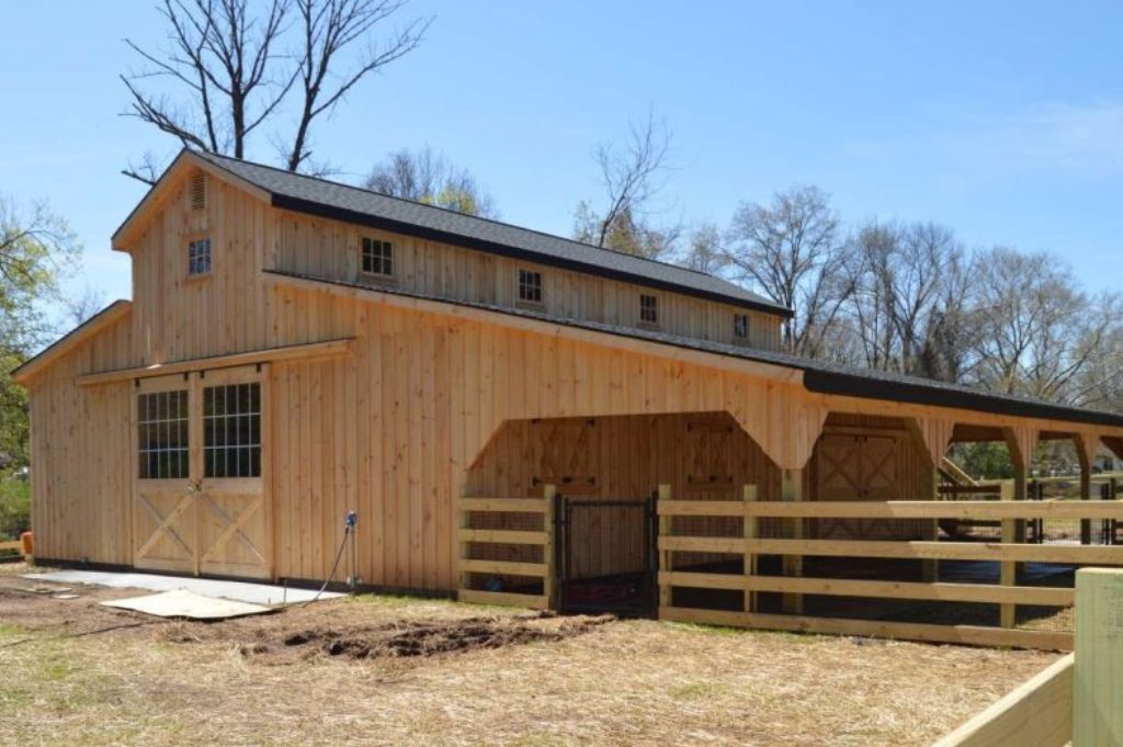 big barn with board and batten siding