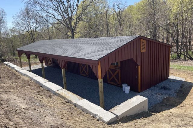 12×48 Shed Row Barn with 10 Lean-To – Bantam, CT