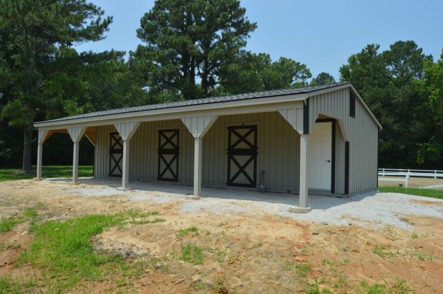 12×42 Shed Row Barn with 10 Lean-To – Seaford, VA