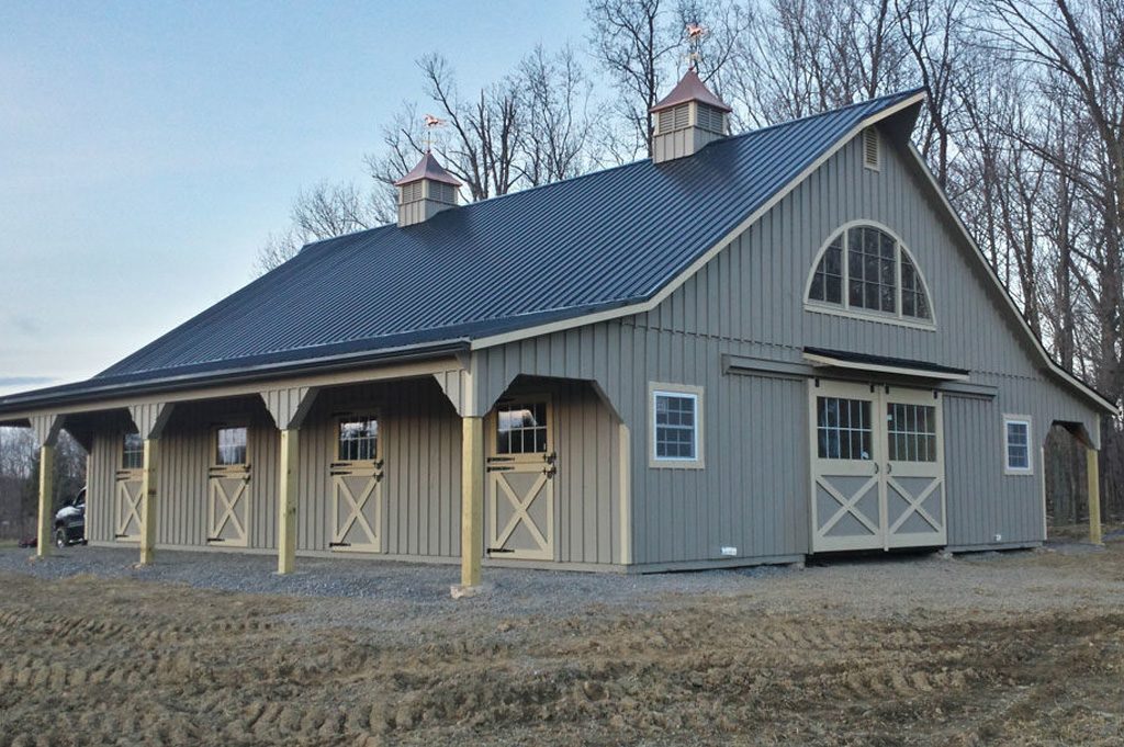 New-Construction Equine Barn by PA based Horse Stable Builder